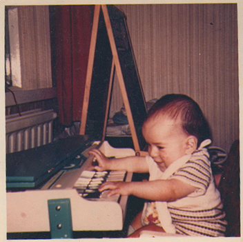 Jonathan on keyboard 6 months old